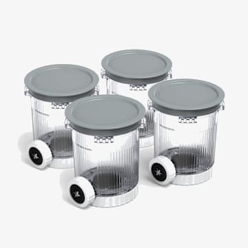 Ninja&reg; Creami&reg; Scoop & Swirl 4-Pack Pints and Lids