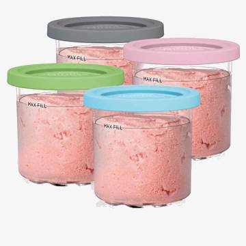 Ninja&reg; CREAMi&reg; Pints 4 Pack, Compatible with NC299AMZ & NC300s Series CREAMi&reg; Ice Cream Makers