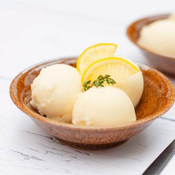 Lemon, Honey, and Thyme Sorbet