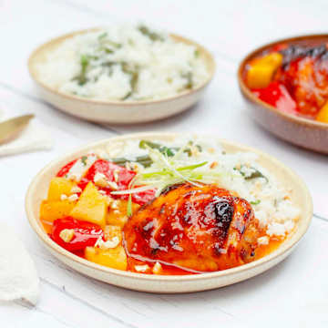 Honey Sriracha Chicken with Pineapple & Jasmine Rice