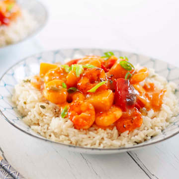 Sweet & Sour Prawns With &ldquo;Fried&rdquo; Rice