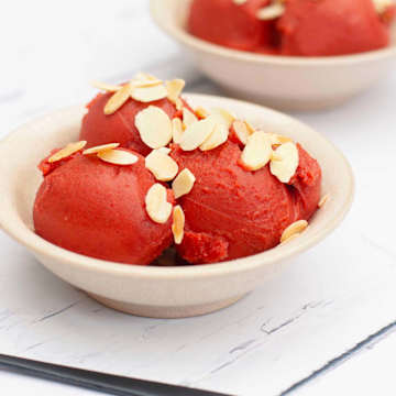 Cherry, Almond and Black Pepper Sorbet
