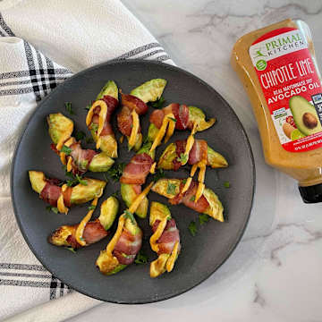 Bacon Wrapped Avocado Wedges with Chipotle Mayo