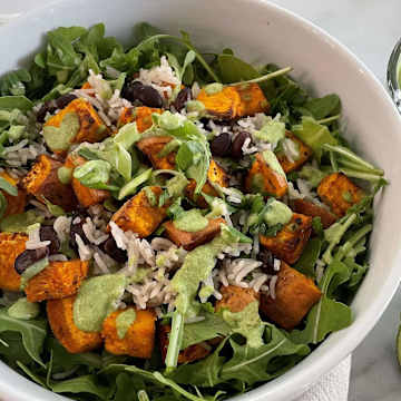 Warm Roasted Sweet Potato Salad