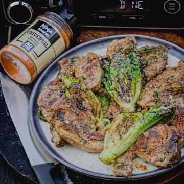 Herby rub lamp chops