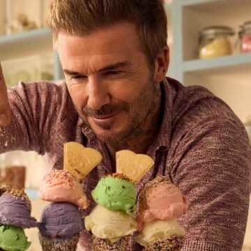 David Beckham's Mint Choc Chip Ice Cream