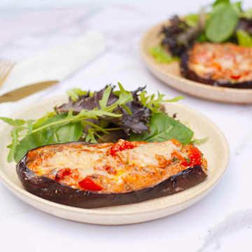 Stuffed Aubergine with Mozzarella