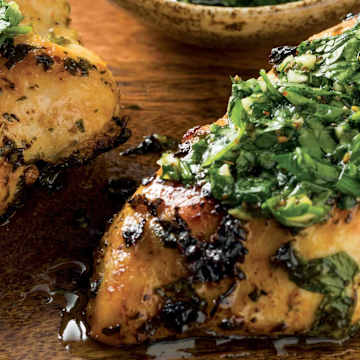 Spice-Rubbed Chicken Breasts with Chimichurri