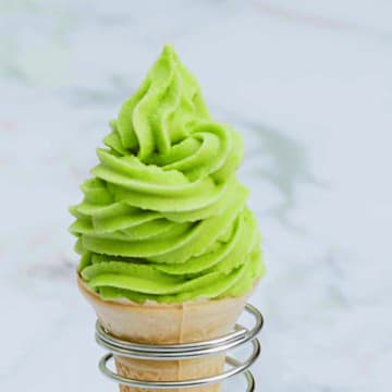 Condensed Milk Matcha Soft Serve