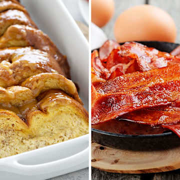 French Toast Bake & Candied Bacon