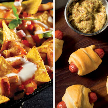 Sheet Pan Nachos & Pigs in a Blanket