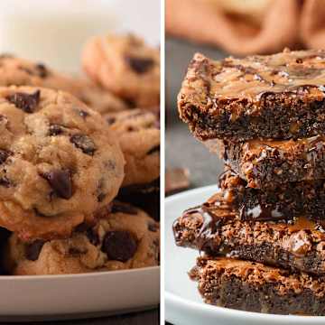 Cookies and Cream Chocolate Chip Cookies and Salted Caramel Brownies