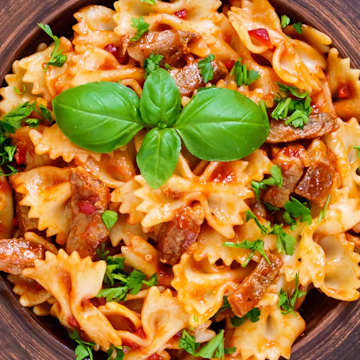 Chicken Cacciatore with Farfalle