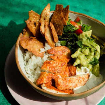 Bols de poulet &agrave; la cajun