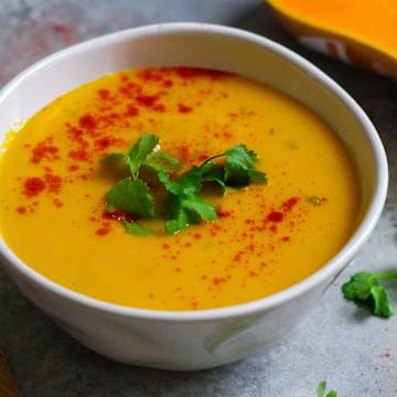 Soupe simple &agrave; la courge Butternut