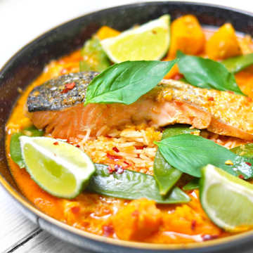Curry de poisson rouge tha&iuml;landais