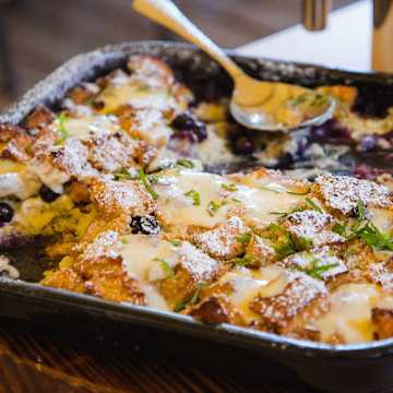 Smoked Blueberry French Toast