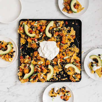 Nachos au poulet et au fromage