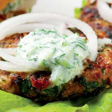 Grilled Greek Chicken Burger