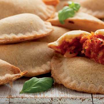 Pepper and Onion Pizza Pockets