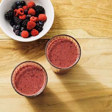 Boisson frappe baies du matin