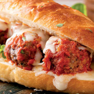 Meatball Subs with French Fries
