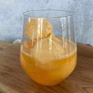 Peach Mango Float Mocktail