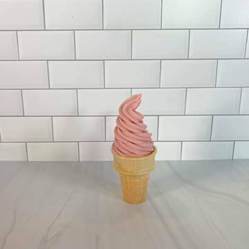 Fresh Strawberry Soft Serve