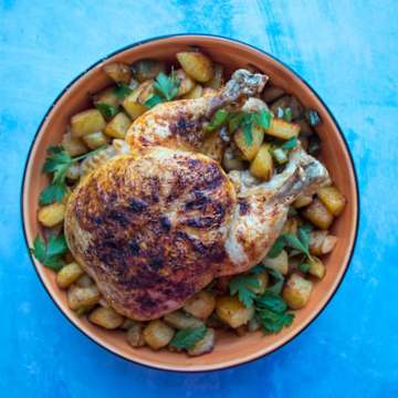 Lemon & Paprika Roast Chicken with Chicken Fat Potatoes