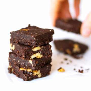 Raw Chocolate Walnut Brownies