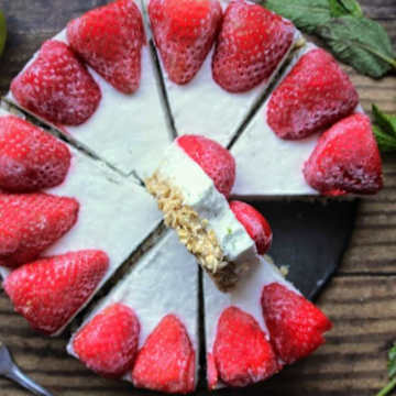 Strawberry, Lime & Coconut Cheesecake