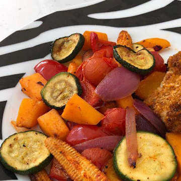 Roasted Cod with Pesto & Parmesan Crust