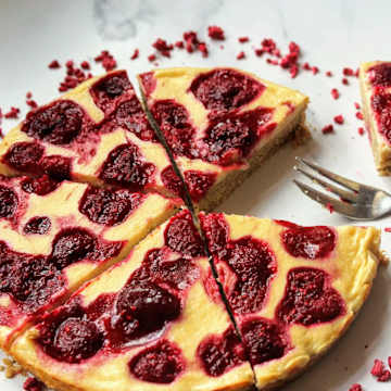 Raspberry Jam Swirl Cheesecake