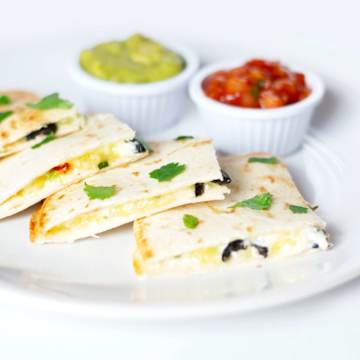 Cheesy Quesadillas with Salsa