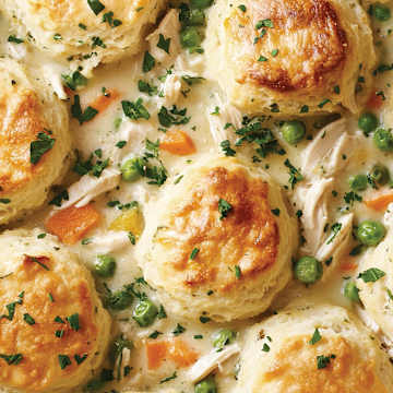 Chicken Pot Pie with Biscuit Topping