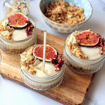 Fig Vanilla Cheesecake Pots