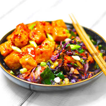 Sweet & Sour Tofu with Asian Style Vegetables