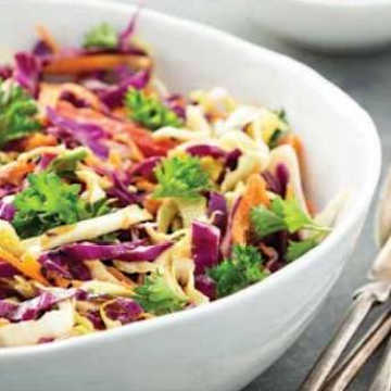 Asian Slaw with Ginger Peanut Dressing