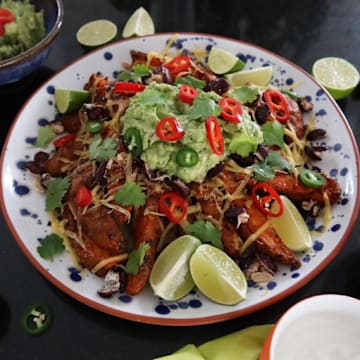 Fully Loaded Sweet Potato Wedges