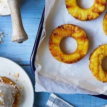 Rum-Soaked Grilled Pineapple Sundaes