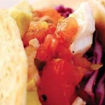 Crunchy Baja Fish Tacos with Mango Salsa