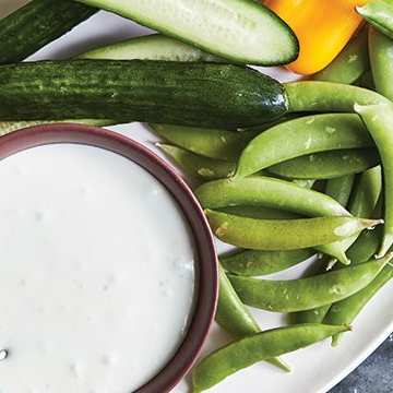 Veggies and Lemon Garlic Whipped Feta Dip