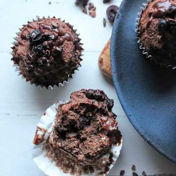 Chocolate & Blueberry Muffins