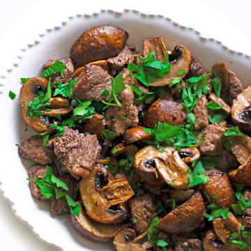 Steak Bites with Mushrooms