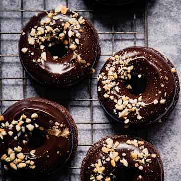 Donuts with Chocolate Ganache