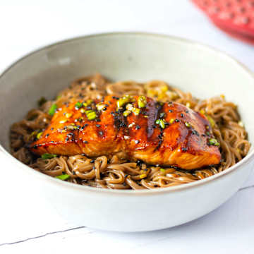 Grilled Teriyaki Salmon & Soba Noodles