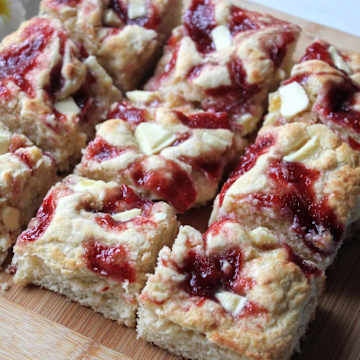 Strawberry & White Chocolate Blondies