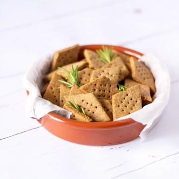 Almond, Buckwheat & Flax Herb Crackers