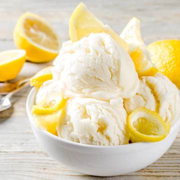 Vegan Meyer Lemon Thyme Sorbet