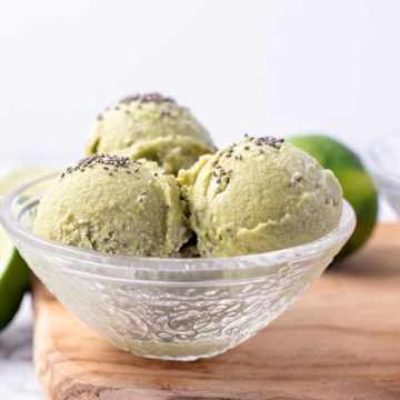 Matcha & Lime Sorbet with Chia Seeds